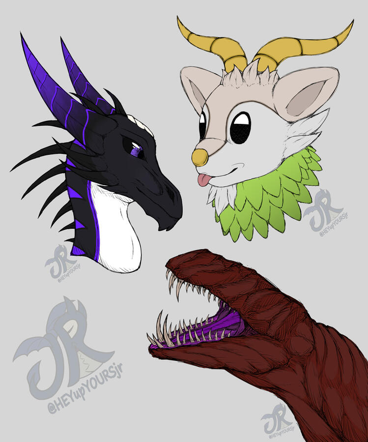 Headshots for Bleikur, DragonHound & Sebastian